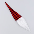 Новогодний чехол на бутылку «Гном», в клетку, 45 см - Фото 5