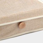 Органайзер для хранения белья LaDо́m «Франческа», 9 ячеек, с крышкой, 35×30×12 см, бежевый - Фото 5