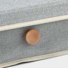 Органайзер для хранения белья LaDо́m «Франческа», 9 ячеек, с крышкой, 35×30×12 см, серо-голубой - Фото 5