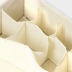 Органайзер для хранения белья LaDо́m «Франческа», 9 ячеек, с крышкой, 35×30×12 см, серо-голубой - Фото 6