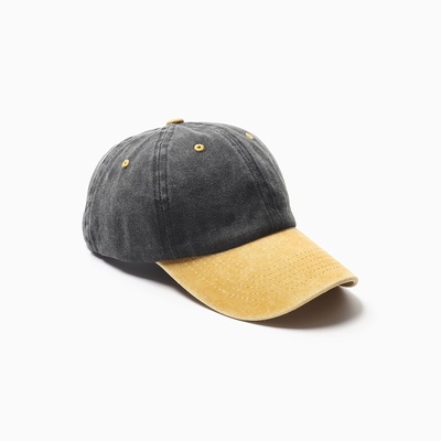 Кепка мужская MINAKU, размер 56-58, чёрная/жёлтая