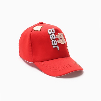 Кепка детская MINAKU Bear, размер 48-50, красная
