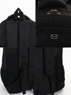 Рюкзак молодёжный на молниях, 4 кармана, размер 35×18×50 см, чёрный - Фото 6