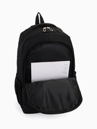 Рюкзак молодёжный на молниях, 4 кармана, размер 35×16×50 см, чёрный/синий - Фото 7