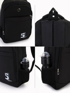 Рюкзак молодёжный, с принтом, 4 кармана, с принтом, размер 35×18×50 см, чёрный - Фото 3