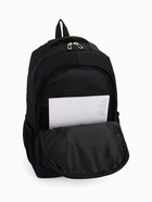 Рюкзак молодёжный на молниях, с принтом, 4 кармана, с принтом, размер 35×18×50 см, чёрный - Фото 4