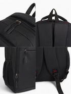 Рюкзак молодёжный на молниях, 4 кармана, 35×16×50 см, чёрный - Фото 2