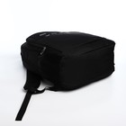 Рюкзак мужской на молнии, отделение для ноутбука, разъем для USB, крепление для чемодана, цвет чёрный - Фото 3