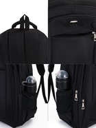 Рюкзак молодёжный на молниях, 2 отдела, 4 кармана, размер 30×15×47 см, чёрный/синий - Фото 3