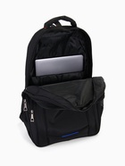 Рюкзак молодёжный на молниях, 2 отдела, 4 кармана, размер 30×15×47 см, чёрный/синий - Фото 2