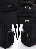 Рюкзак молодёжный, 2 отдела на молнии, 4 кармана, 37×17×54 см, чёрный - Фото 3