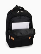 Рюкзак молодёжный, со светоотражающими элементами, 2 отдела на молнии, 4 кармана, 37×17×54 см, чёрный - Фото 5