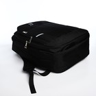Рюкзак молодёжный из текстиля, 2 отдела на молнии, 4 кармана, цвет чёрный - Фото 3