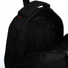 Рюкзак молодёжный из текстиля, 2 отдела на молнии, 4 кармана, цвет чёрный - Фото 4