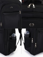 Рюкзак молодёжный на молниях, с чёрной полоской, 2 отдела на молнии, 4 кармана, размер 37×17×54 см, чёрный - Фото 3