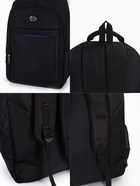 Рюкзак молодёжный, 2 отделения, 4 кармана, 37×17×54 см, чёрный - Фото 6