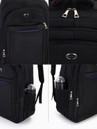 Рюкзак молодёжный, 2 отделения, 4 кармана, 37×17×54 см, чёрный - Фото 3