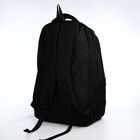 Рюкзак молодёжный из текстиля, 2 отдела на молнии, 4 кармана, цвет чёрный/белый - Фото 2