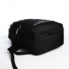 Рюкзак молодёжный из текстиля, 2 отдела на молнии, 4 кармана, цвет чёрный/белый - Фото 3