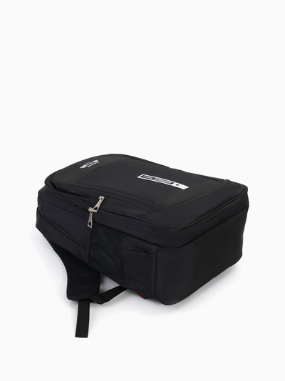 Рюкзак молодёжный, 2 отдела на молнии, 4 кармана, 37×17×54 см, чёрный