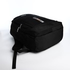 Рюкзак молодёжный из текстиля, 2 отдела на молнии, 4 кармана, цвет чёрный/оранжевый - фото 11038730
