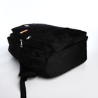 Рюкзак молодёжный из текстиля, 2 отдела на молнии, 4 кармана, цвет чёрный/оранжевый - Фото 5