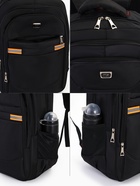 Рюкзак молодёжный, со светоотражающими элементами, 2 отдела, 4 кармана, 37×17×54 см, чёрный - Фото 3