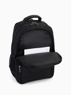 Рюкзак молодёжный на молниях, со горизонтальными светоотражающими элементами, 2 отдела на молнии, 4 кармана, размер 37×17×54 см, чёрный/синий - Фото 5