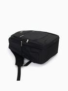 Рюкзак молодёжный на молниях, со горизонтальными светоотражающими элементами, 2 отдела на молнии, 4 кармана, размер 37×17×54 см, чёрный/чёрный - Фото 7