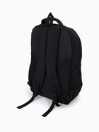 Рюкзак молодёжный на молниях, со горизонтальными светоотражающими элементами, 2 отдела на молнии, 4 кармана, размер 37×17×54 см, чёрный/чёрный - Фото 8