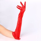 Карнавальный аксессуар-перчатки с бахромой, цвет красный - Фото 3