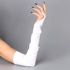 Карнавальный аксессуар перчатки-нарукавники, цвет белый - Фото 3