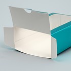 Коробка для макарун, кондитерская упаковка «Бирюзовая», 18 х 10.5 х 5.5 см (комплект 4 шт) - фото 23379012