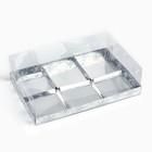 Коробка для для муссовых пирожных «Серебристая», 27 х 17.8 х 6.5 см - Фото 1