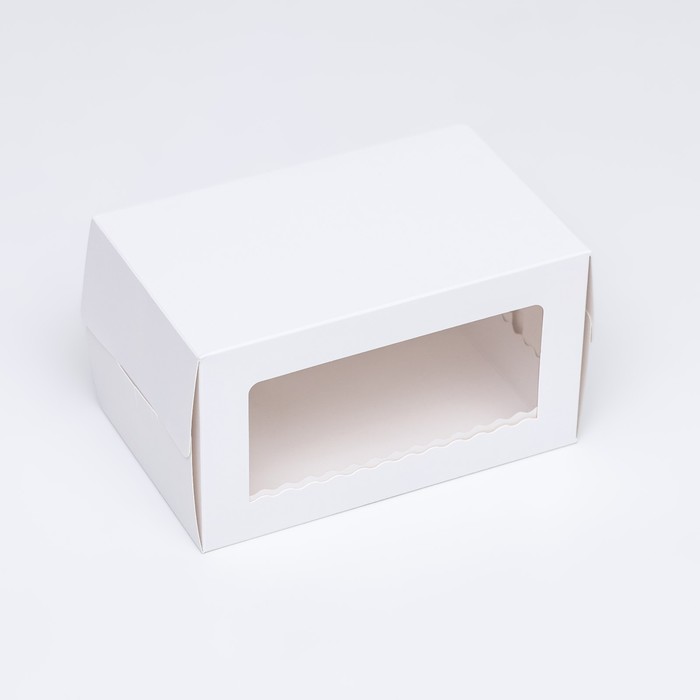Коробка под рулет с окном, белая 16,5 х 11 х 10 см