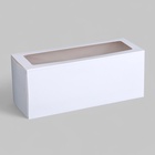 Коробка под рулет с окном, белая 27.5×11×10 см - Фото 2