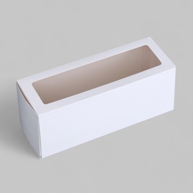 Коробка под рулет с окном, белая 27.5?11?10 см (комплект 3 шт)