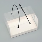 Коробка под рулет с ручками, белая 16.5×11×10 см Кондитерская упаковка - Фото 3