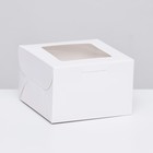 Коробка для десерта, белая, 10 х 10 х 6,5 см - фото 9966216