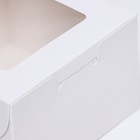 Коробка для десерта, белая, 10 х 10 х 6,5 см - Фото 3