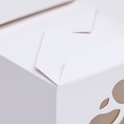 Коробка под пирожное, белая, 9×9×11 см - Фото 4