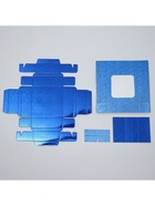 Коробка для конфет, кондитерская упаковка, 4 ячейки, «Синие звёздочки», 10.5?10.5?3.5 см (комплект 5 шт) - фото 42155801