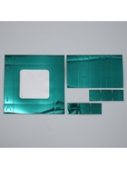 Коробка для конфет, кондитерская упаковка, 9 ячеек, «Изумрудная», 14.7?14.7?3.5 см (комплект 5 шт) - фото 42155806