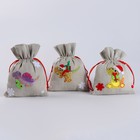 Мешок новогодний для подарков «Динозавр с подарками», 19×14 см, МИКС - Фото 4