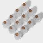 Набор баночек стеклянных для специй с пробковой крышкой Доляна «Парфе. Афина», 35 мл, 4,3×8 см, 12 шт, цвет прозрачный - Фото 3