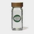 Баночки для специй BellaTenero «Эко», 120 мл, 4.3×11 см, набор 12 шт., с бамбуковой крышкой, стекло, прозрачные - Фото 5