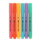 Набор маркеров-тестовыделителей 6 штук, 6 цветов, Пастель - Фото 1