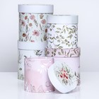 Набор круглых подарочных коробок 5 в 1 «Успокоение », 19.5×19.5 - 14×14 см - Фото 2