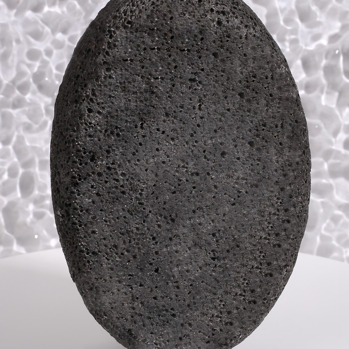 Пемза для педикюра, с подвесом, 11 × 7 см, цвет чёрный