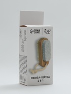Пемза для педикюра с щёткой, с подвесом, натуральная щетина, 9.5×4 см, в коробке, бежевая - Фото 5